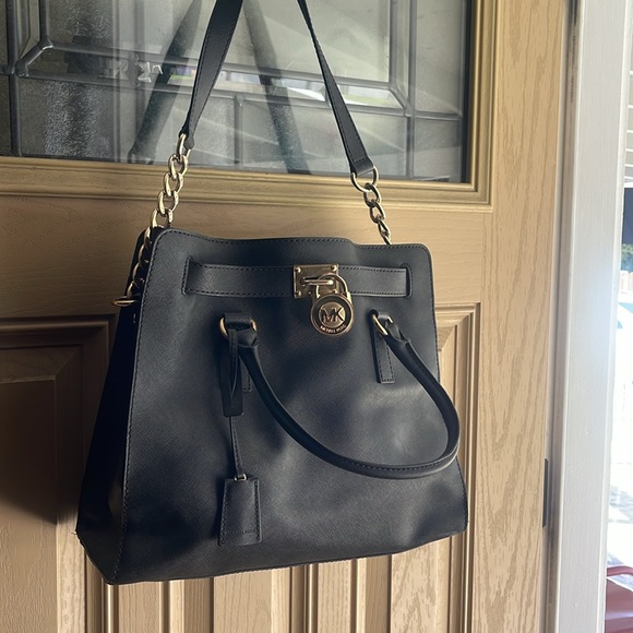 Michael Kors Black Leather Tote Bag - Picture 2 of 7